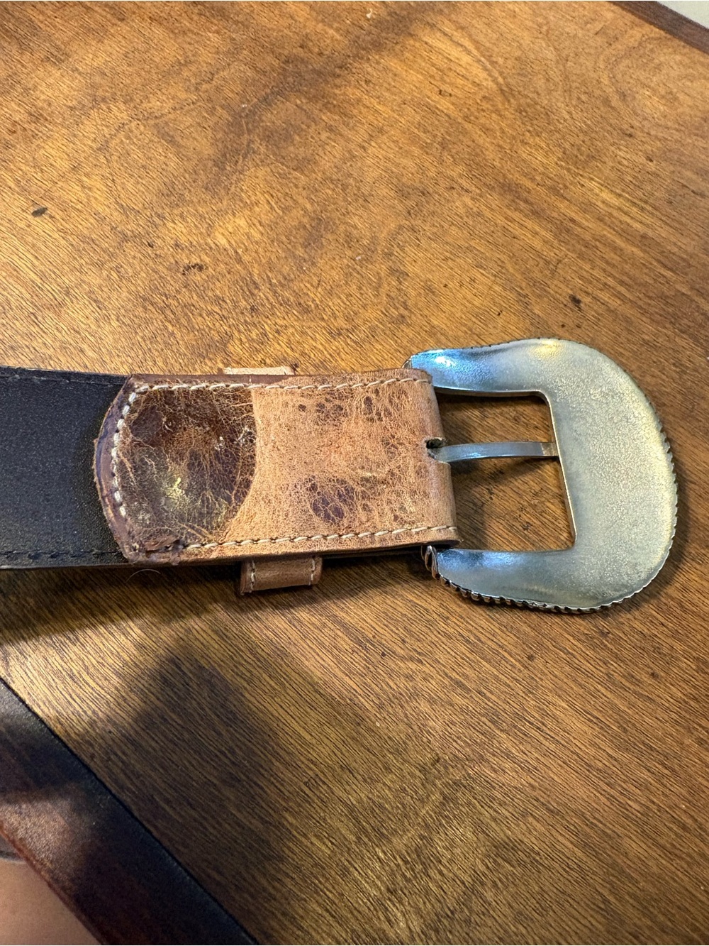 Women’s Shyanne | Embroidered Leather Belt with Silver Buckle | L - Picture 11 of 16